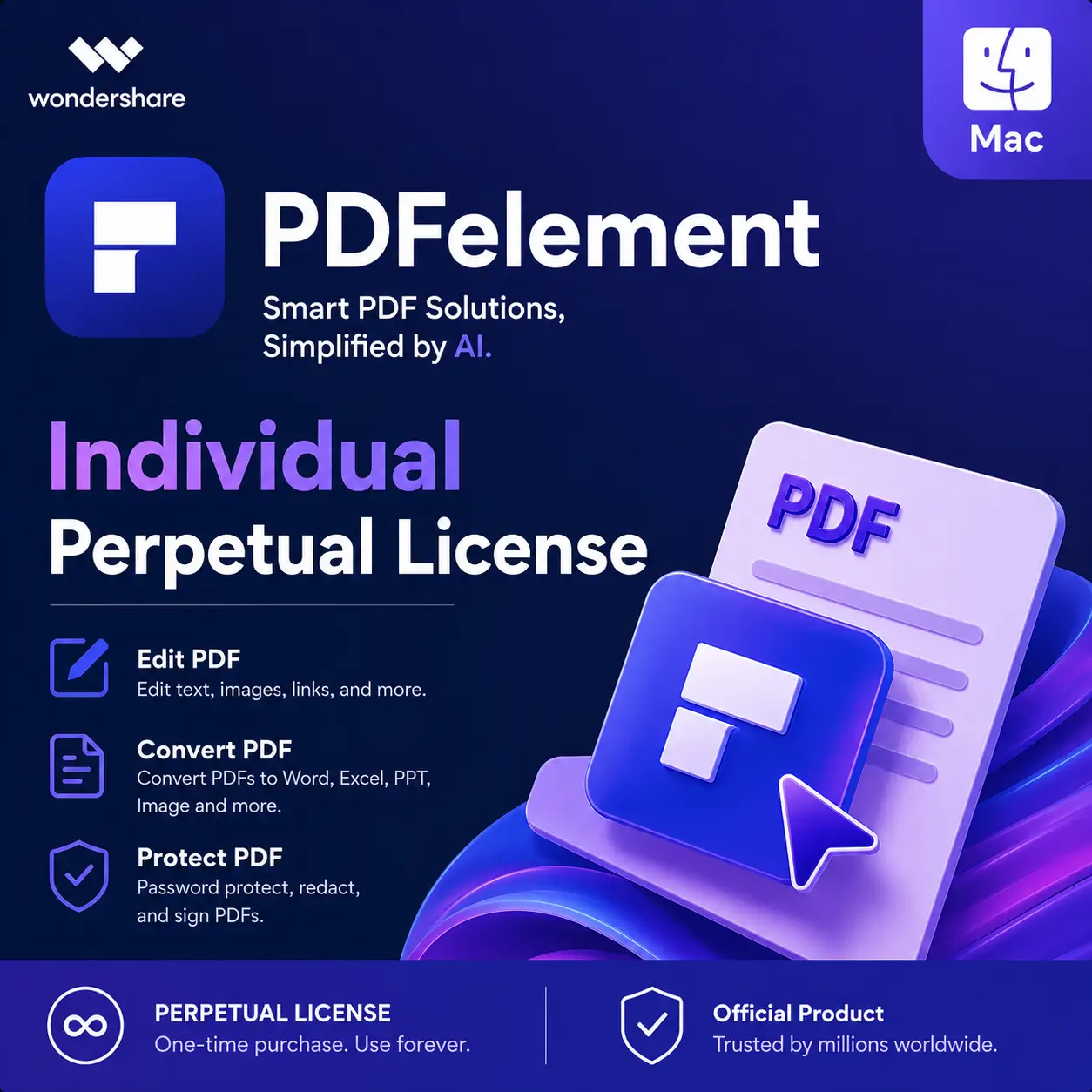 PDFelement Individual Perpetual Lifetime License For Mac